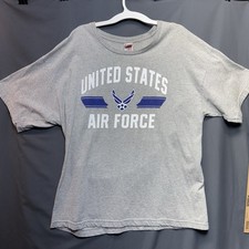 United States Air Force Shirt 2XL Vintage Style Gray Oversize Unisex Made In USA