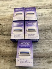 Lot of 5 -4 Packs 20 Flamingo Moisture Plus Women's Razor Blade Refills New