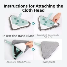 8 7 by 11 inch microfiber rotating mop head replacement for cleaning walls