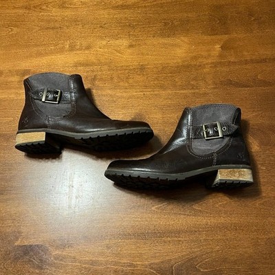 Timberland women's Earthkeeper Bethel ankle boots size 8.5 leather brown buckle