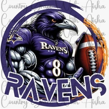Sublimation Print Ravens Football Ready To Press Paper Ink Heat Transfer