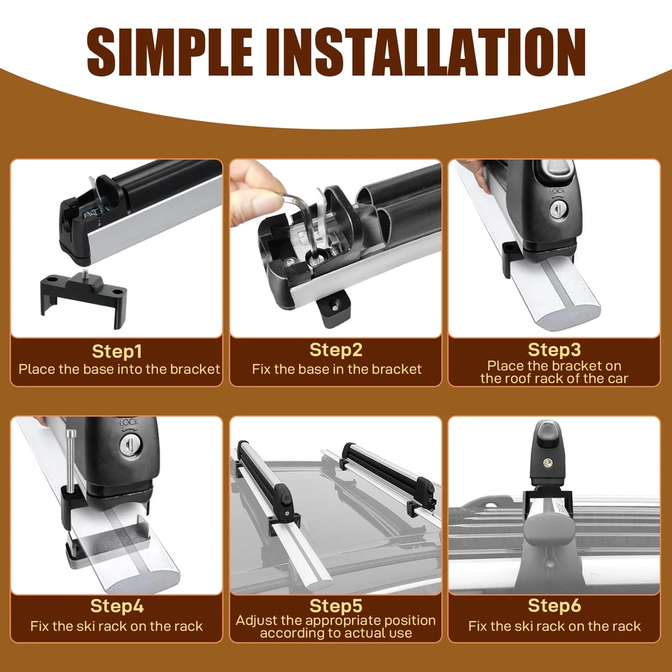 Barras transversales portaequipajes de techo con bloqueo para VW Volkswagen Jetta 31,5" Foto 2 de 4