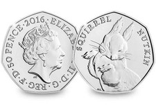 Royal Mint 2016 Beatrix Potter Squirrel Nutkin 50p Coin Brilliant Uncirculated