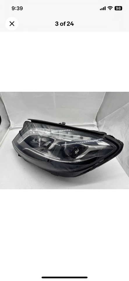 Conjunto de faros del lado derecho del pasajero Mercedes-Benz S550 W222 2017 Foto 3 de 4