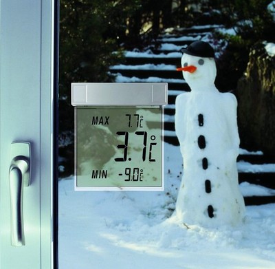 TFA Dostmann Vision digitales Fensterthermometer, 30.1025 großes Display