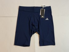 Adidas Tech-FIT Compression Shorts Tights 9  Inseam Navy HP0615 Mens Size S M L