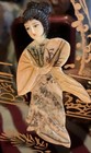 Jade And Black Lacquer Japanese Mini Partition With Hand Carved Geisha — photo 4