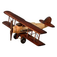 Retro-Flugzeug-Handicraf-Holzflugzeugmodell, Vintage-Doppeldecker-Modell, D6878
