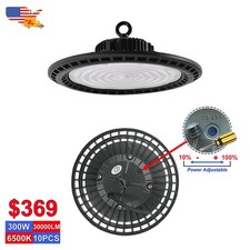 10Pcs 300 Watt Led High Bay Light 30000Lm Factory Shop Industrial Facility Light