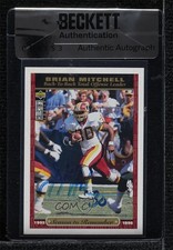 BAS 1996 Upper Deck Collector's Choice Brian Mitchell Seal of Authenticity 3c7