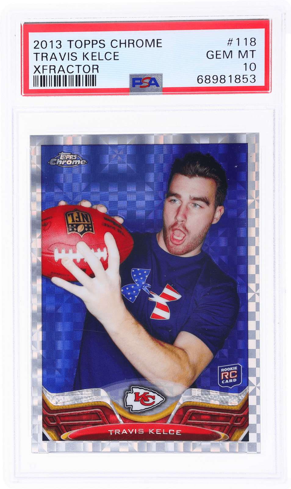 2013 Topps Chrome Travis Kelce Xfractor #118 PSA 10 Rookie RC