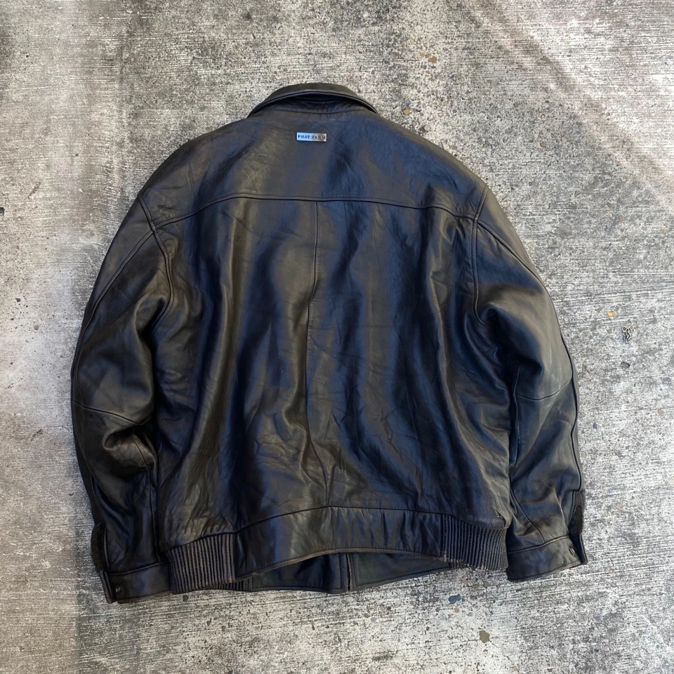 Reversible Phat Farm 皮革毛皮直排夹克尺寸 XL — 第 2/4 张图片