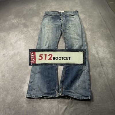 Levi's 512 bootcut Jeans W31 L34 blue 2000s vintage style rare backprint A157