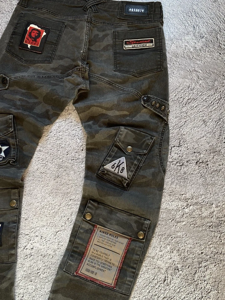 Vintage LGB If Six Was Nine Vibe Japanese Style Streetwear 90S Y2K Camo Jeans - Image 4 of 4