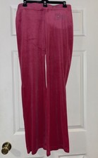 Juicy Couture Velour Track Pants NWT Hot Pink Medium Rhinestones Stretchy Waist