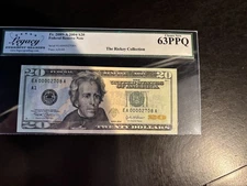 DBR 2004 $20 FRN Boston Fr. 2089-A Legacy 63 PPQ Low Serial EA00002708A