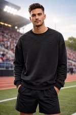 Champion Authentic Size XL Men's Powerblend Fleece Pullover Sweatshirt - Black