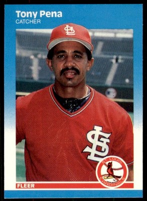 1987 Fleer Update Glossy Tony Pena . St. Louis Cardinals #U-98