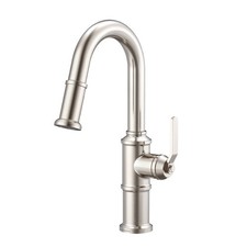 Gerber D150537 Kinzie 1.75 GPM 1 Hole Pull Down Bar Faucet - Stainless Steel