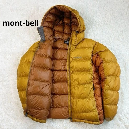 Montbell Alpine Down Parka 1101407 Men's L 800 Fill Power Orange Gold Jacket image 2