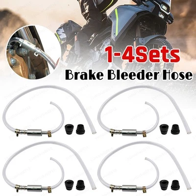 1-4Set Car Motorcycle Clutch Brake Bleeder Hose One Way Valve Tube Bleeding Tool