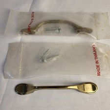 2 - Hardware 3-Inch Center-to-Center Pull in Polished Brass Screws