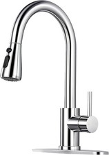 Kitchen Faucet with Pull Down Sprayer - Polished Chrome Single Handle Kitchen
