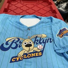 Brooklyn Cyclones Game Worn Jersey Size 50