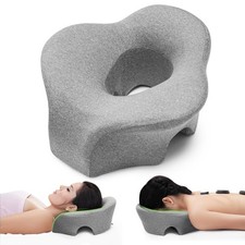 Face down Pillow Massage Headrest for Bed, Dual Exhaust Holes Memory Foam BBL Ma