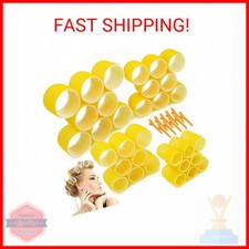 AFANSO Jumbo Size Hair Roller Sets, Self Grip, Salon Hair Dressing Curlers, 32 P