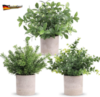 KüNstliche Eukalyptus Pflanzen Set FüR Wohnzimmer Schlafzimmer Wanddeko 3 StüCk