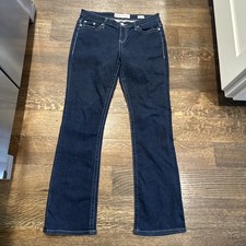 BKE Womens Payton Jeans Size 30 Blue Dark Wash Denim Bootcut Tailored Stretch