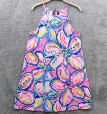 Lilly Pulitzer Margot Swing Dress Womens Small Pink Floral Sunset The Sunny Side