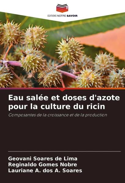 Eau SaléE Et Doses D'azote Pour La Culture Du Ricin Lima (U. A.) Taschenbuch-image