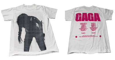 レディーガガ Tシャツ クロマティカ・ボール ツアーTシャツ LADY GAGA Lady Gaga The Chromatica Ball 2022 Tour Concert T-Shirt White Pink