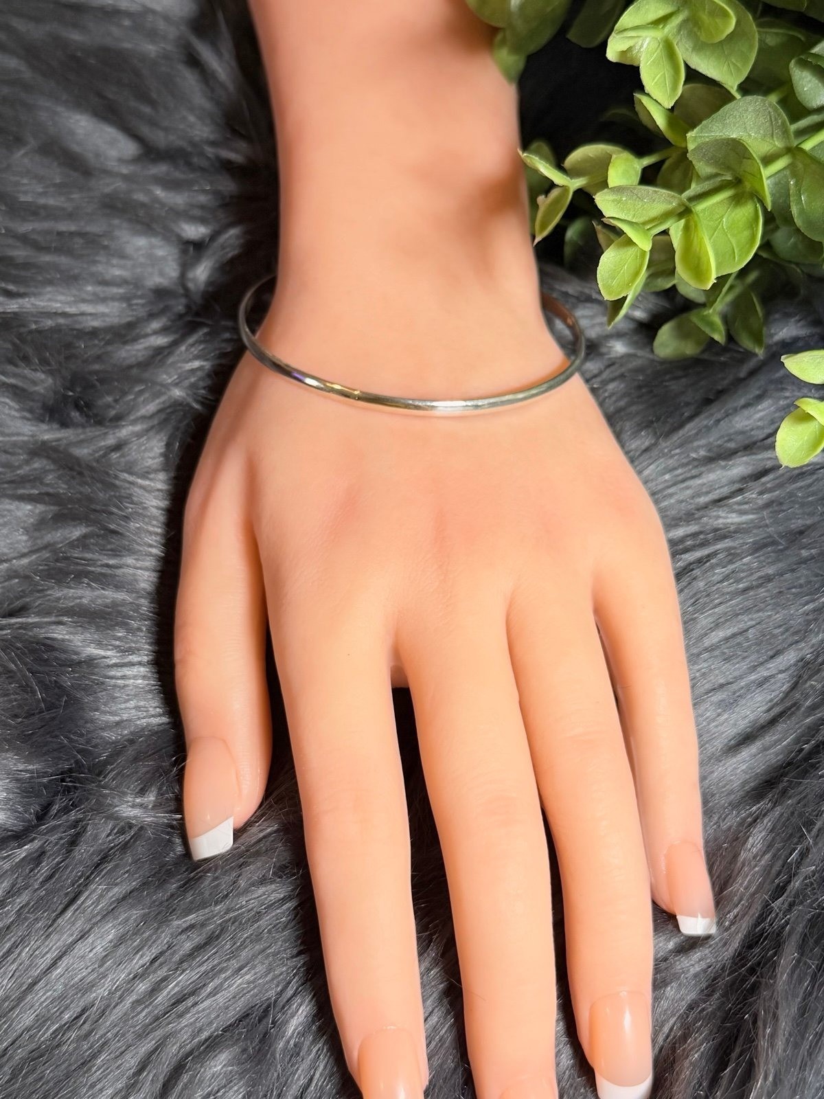 Silver 925 Thin Bangle - image 7