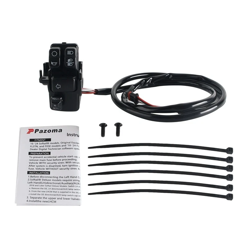 Kit de control de crucero para Harley Softail Low Rider FXLR FXLRS FXLRST Fat Bob FLFBS Foto 2 de 4