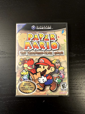 Paper Mario The Thousand-Year Door   Nintendo GameCube   CIB   Black   Tested