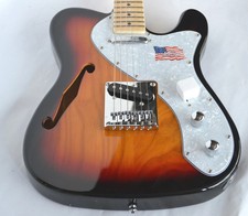 Chitarra elettrica Slimline TC Style Sunburst White Swamp Ash corpo cavo di SX