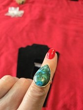 Sterling Silver Blue/Green Azurite Malachite Ring Sz 7