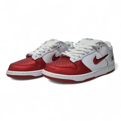 Nike SB Dunk Low OG QS Supreme Jewel Swoosh Red Trainers | CK3480
