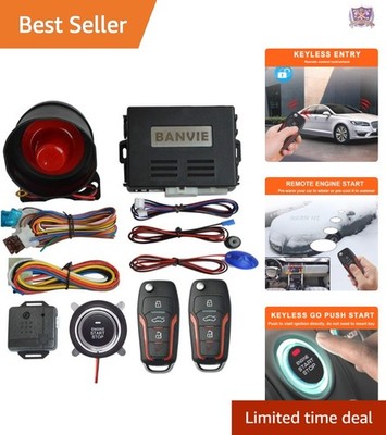 Car Keyless Entry Alarm System Remote Start Push Button Lock Unlock Security