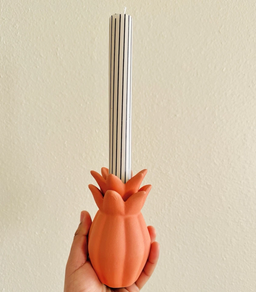 Candelabro Anthropologie Cara figurativo terracota piña Foto 4 de 4