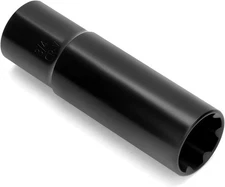 7 Spline Lug Nuts Key Socket, 1/2 Inch Drive Impact Square Tool - Black 