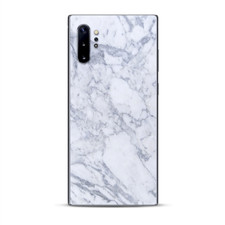 Skins Decal Wrap for Samsung Note 10 Plus Grey White Standard Marble