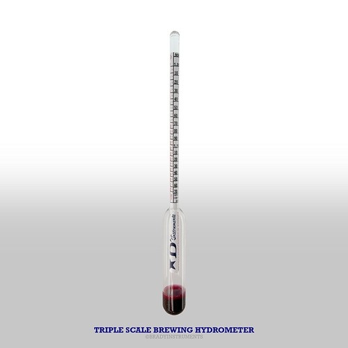 Full Color Triple Scale Hydrometer Beer Wine Mead Ale Brewing Making Brewers USA