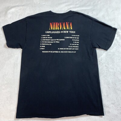 Nirvana: Unplugged In New York Shirt size Large juniors | eBay