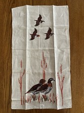 Wheat / Quail Linen Tea Towel. Unused. Beautiful Colors