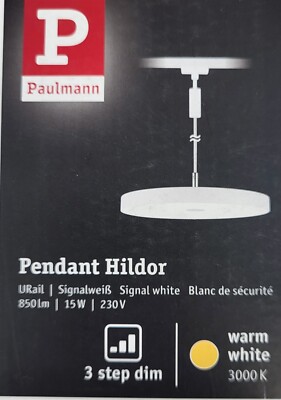 LED Pendel Paulmann 949.01 URail Hildor dimmbar 3000K dimmbar Signalweiß, Neu