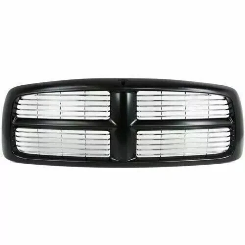 NEW FRONT GRILLE BLACK PLASTIC FOR 2002-2005 DODGE RAM 1500 2500 3500 CH1200259 - Image 2 of 4